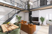 Prodej Luxusního loftového bytu 6+KK s předzahrádkou, 215 m2, Praha, cena 30634000 CZK / objekt, nabízí