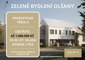 Prodej dvoupodlažní jednotky se zahradou v Olšanech u Prostějova - energetická třída A+ pasivní domy, cena 9150000 CZK / objekt, nabízí 