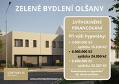 Prodej dvoupodlažní jednotky se zahradou v Olšanech u Prostějova - energetická třída A+ pasivní domy, cena 8990000 CZK / objekt, nabízí 