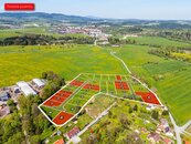 Podej pozemků, od 600 m2 po 1046 m2, Kaplice - Mostky, cena 1968230 CZK / objekt, nabízí