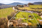 Prodej velice prostorného pozemku pro bydlení, 2 282 m2, v atraktivní části Starých Prachatic, Prachatice, cena 2650000 CZK / objekt, nabízí 