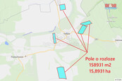 Prodej pole, 158931 m2, Velečín, cena 7310830 CZK / objekt, nabízí