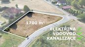 Prodej stavebního pozemku 1700 m2 včetně přípojek na okraji Příbrami-Žežice, cena 3500 CZK / m2, nabízí 