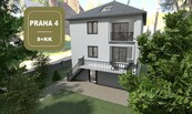 Prodej čtyřpodlažní vily 8+kk, 330 m2 | Terasa, garáž, zahrada | Praha 4 - Modřany, cena 21990000 CZK / objekt, nabízí