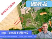 Stavební pozemek, velikost 1.210 m2, Nová Ves u Loun | Klid, příroda a perfektní spojení do Prahy, cena 3890000 CZK / objekt, nabízí 