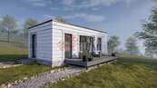pozemek 3069m2 se stavebním povolením "chaty". Projekt v ceně, cena 1900000 CZK / objekt, nabízí