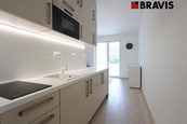 Pronájem bytu 1+kk, ulice Poříčí, Brno - Pisárky, rezidence Riverside, balkon, sklep, parkování, zařízený, cena 13500 CZK / objekt / měsíc, nabízí 